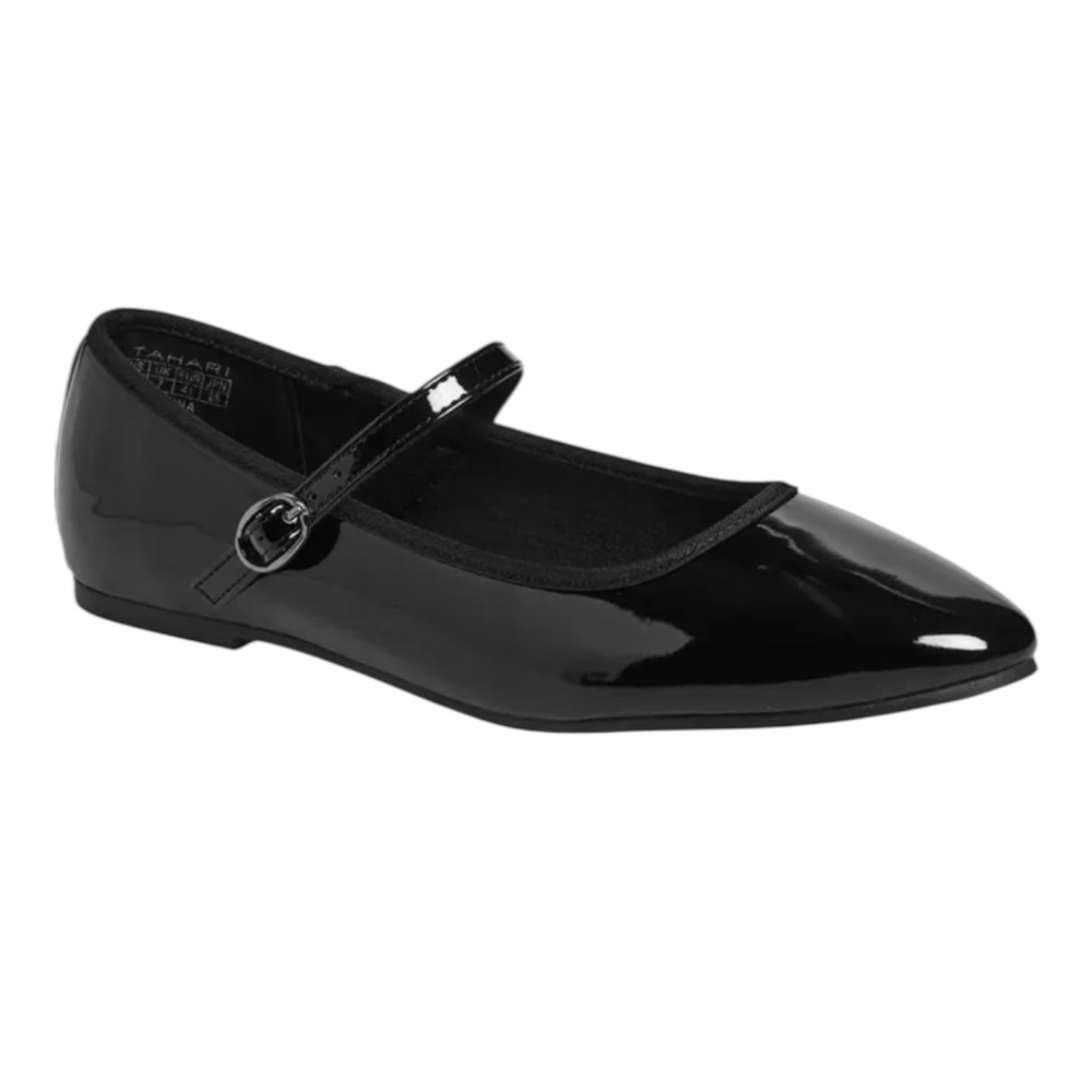 Tahari Black Patent Flats